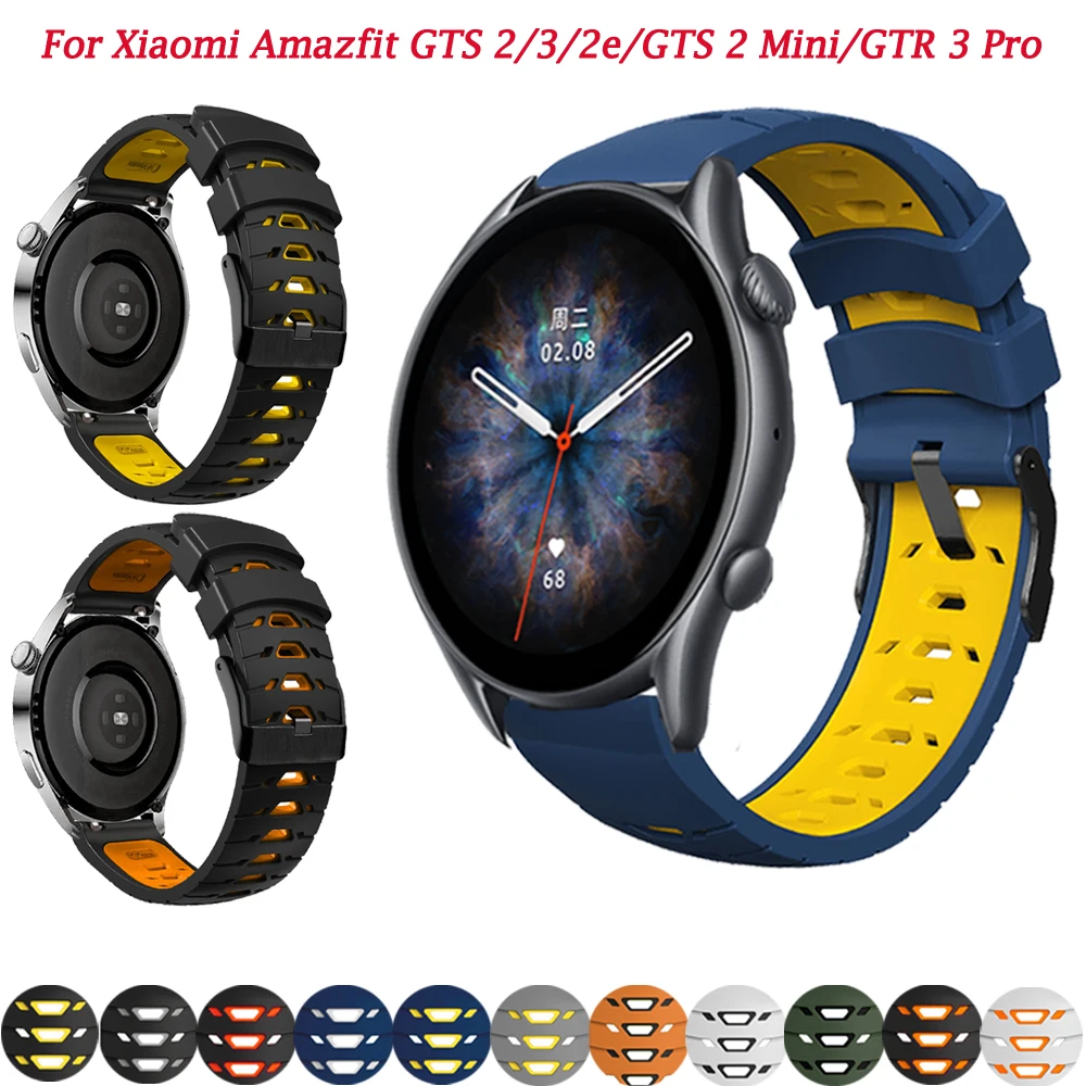 

Silicone Watchband For Xiaomi Huami Amazfit GTS 3/2/2e/GTS2 Mini/GTR 42 47mm/GTR 3/3 Pro/2/2e Sport Bracelet 20 22mm Belt Straps