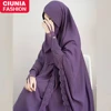 Abayas For Women 2 Sets Muslim Hijab Dress Kimono Islamic Scarf African Dress Dubai Khimar Long Dresses Turkish Modesty Kaftan