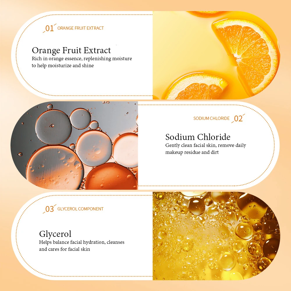 BIOAQUA Vitamin C Facial Cleanser Deeply Cleansing Oil Control Moisturizing Blackhead Removal Skin Care Face Wash Foam Cleanser face wash
