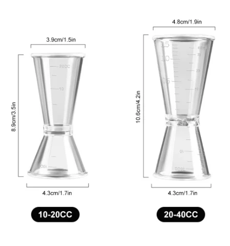 Cocktail Shaker Measuring Jigger Stainless Steel Measuring Cup 1PC For Home Bar Party