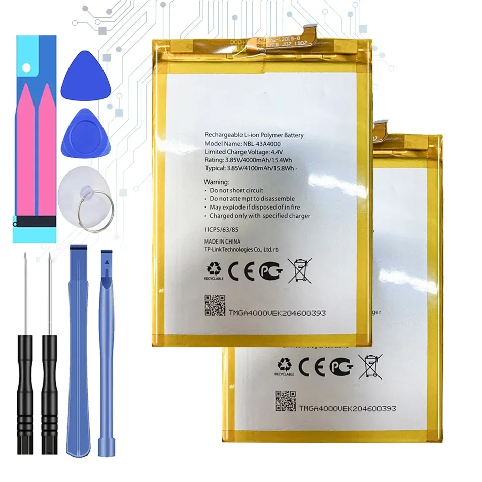 

NBL-43A4000 4100mAh Мобильный телефон Аккумулятор для TP-Link Neffos X20/X20 Pro TP7071A TP9131A