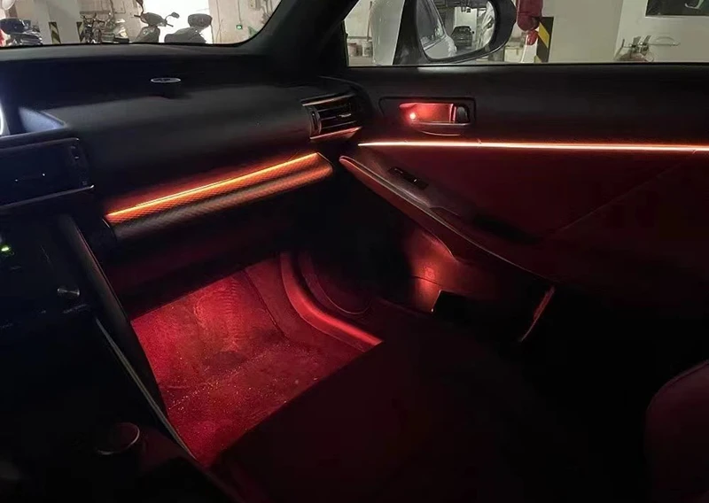 For Lexus IS 20132017 ambient light dashboard trim light rear door outline light footwell lamp