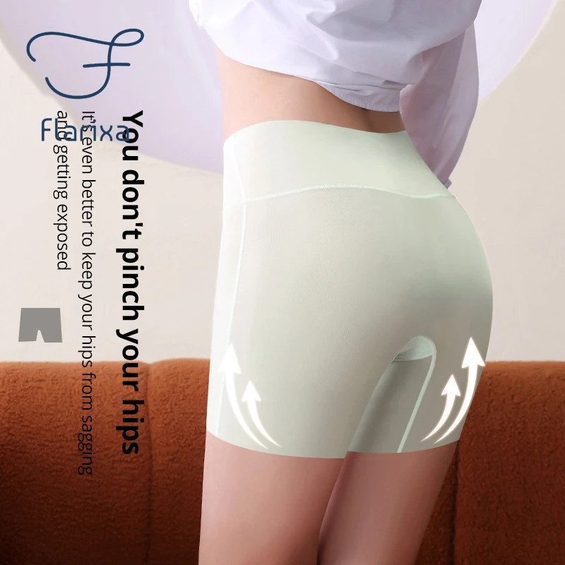 Ice Silk Safety Pants High Waist Underwear for Women