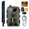 4G Hunting camera 4K day and night use wild trail camera with cloud, photo and video viewed on Apps. water proof, low glow light 1