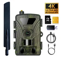 4G Hunting camera 4K day and night use wild trail camera with cloud, photo and video viewed on Apps. water proof, low glow light 1
