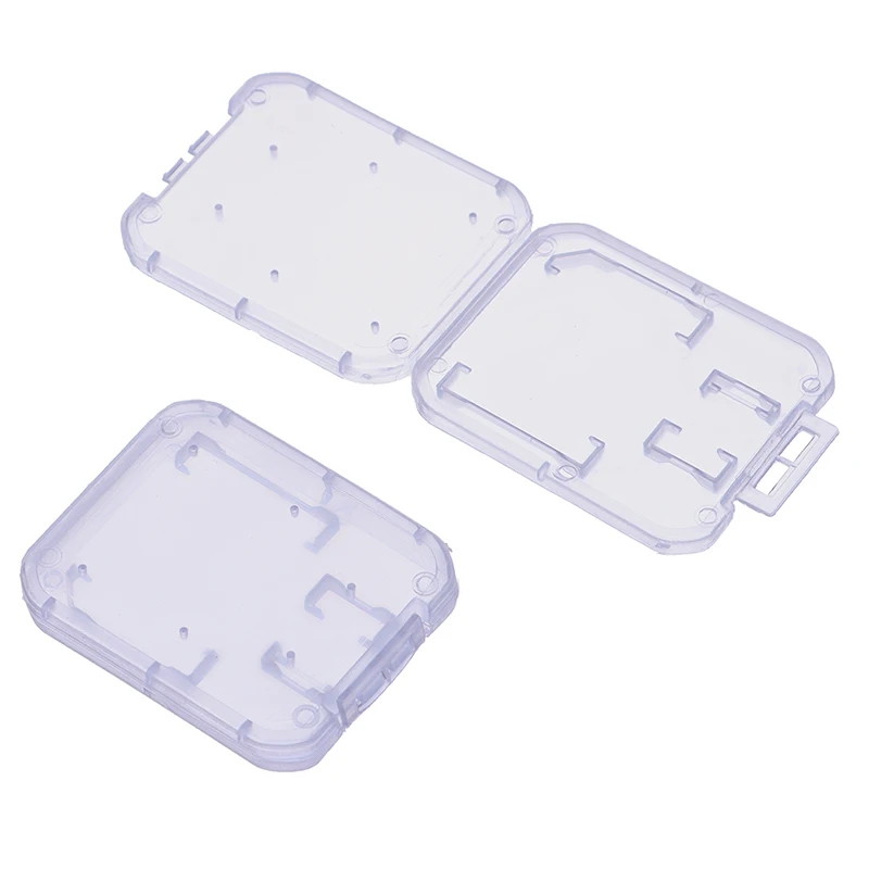 Clear Plastic Memory Card Case Stick Micro SD TF Card Storage Box Protection Holder 10pcs Transparent Memory Storage Boxes