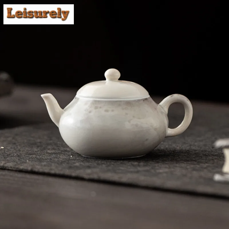 70ML Ink Painting Zhiye Roasting Short Pear Teapot Boutique Tea Infuser Pot Tea Soaking Kettle With Strainer Chinese Tea Set