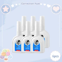 Premium White Correction Fluid, 18ml, Fine Needle Tip, Anti - Stain, Durable for Students and Office Use (6pcs)