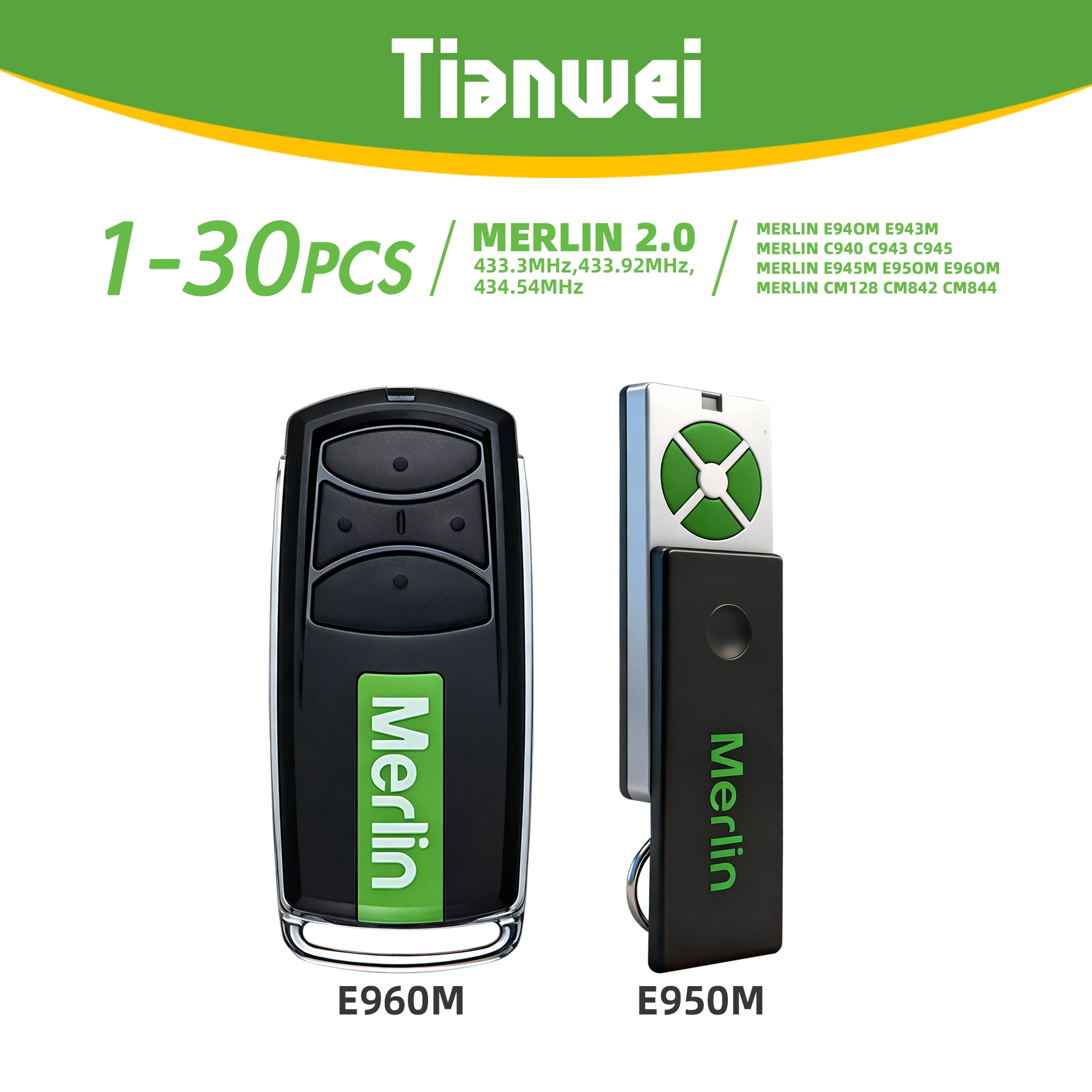 Merlin E950M E960M Premium Garage Door Remote Control Garage Door ...