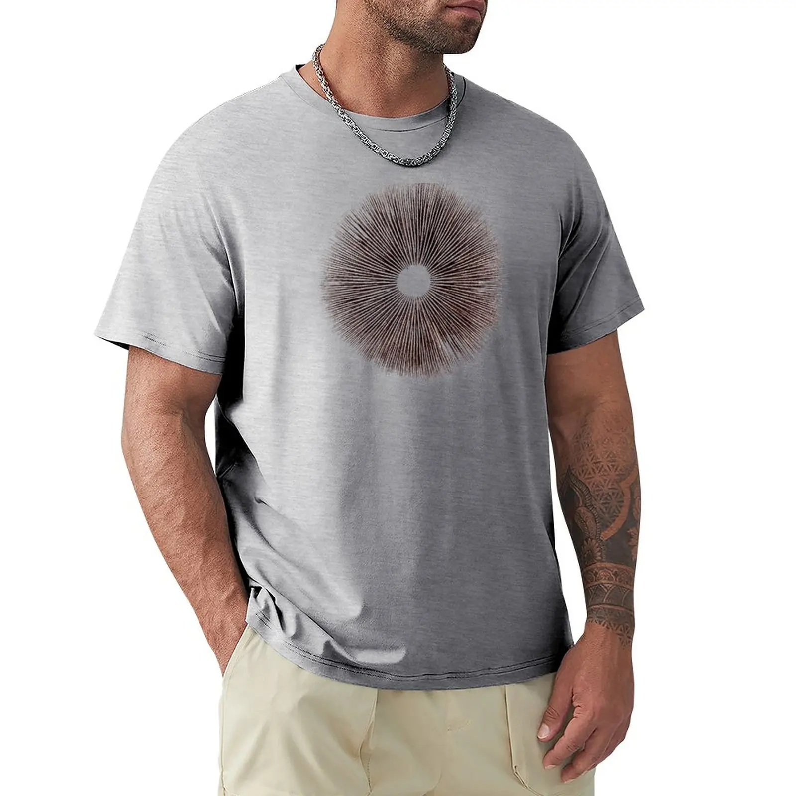 Psilocybe Cubensis Spore Print T-Shirt Grafica Anime Vestiti Magliette Per Uomo Cotone