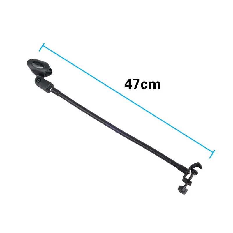 Desk Mic Stand Universal Hose Shelves with Heavy Duty Desk Clamp Microphone Stand Mic Clip Holder Arm Mount