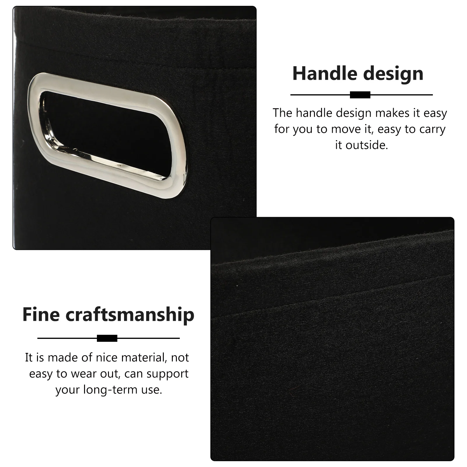 Large Capacity Felt Basket Fabric Storage Bins Toy Book Holder Multifunctional Container Home ganization Baskets 3
