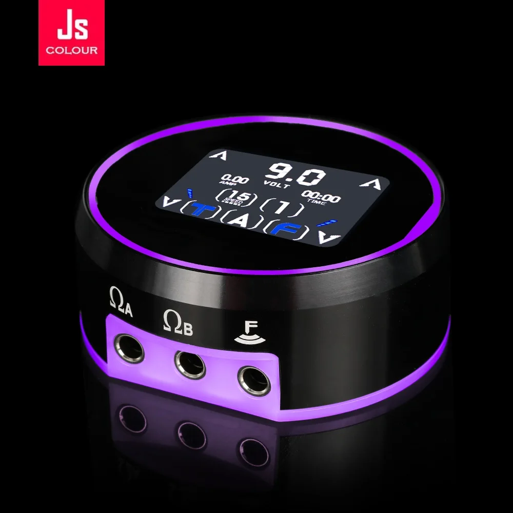 New Aurora 3/2 LCD Tattoo Power Supply Portable Tattoo Power Battery Full Touch Screen Aurora Source With US/EU Adapter Kit