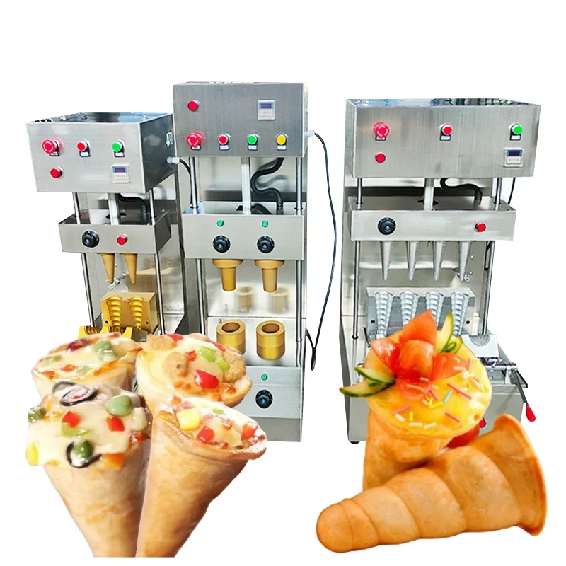 Automatic 4 Heads Pizza Cone Maker Electric 110v 220v Pizza Cone Machine Stainless Steel Maker Set