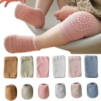 Baby Knee Pads Socks Set Solid Color Anti Slip Socks Kneecap Kid Crawling Safety Floor Socks Knee Protector for Girls Boy 2