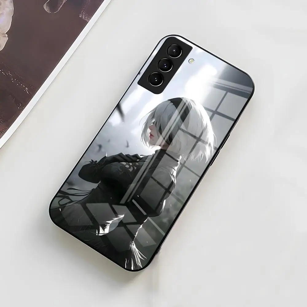 NieR Automata 2B Artistic Glass Phone Case