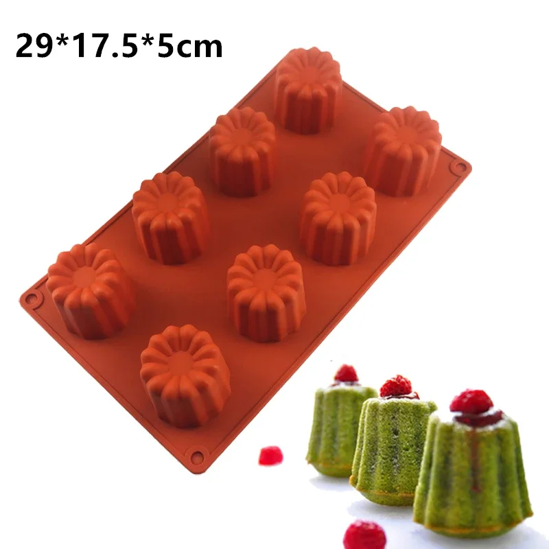 6 Flower Silicone Cake Mold Handmake DIY Bread Mould  Moulds For  Mooncake   Tools