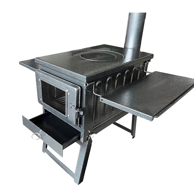 Camping Folding Wood Stove Charcoal Firewood Storage Sauna Stove Tent Heating Fi