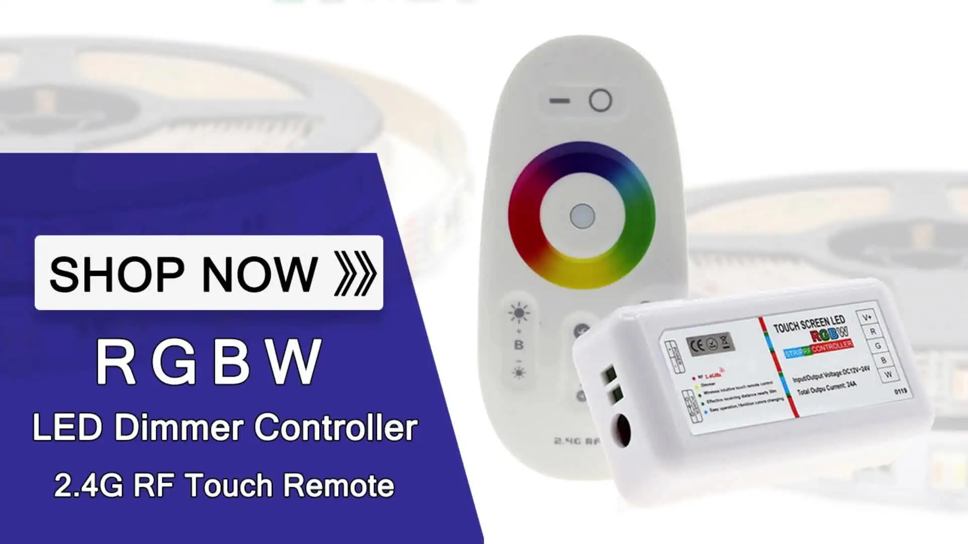 Controlador LED Inalámbrico Milight 2.4G RF De 4 Zonas Para Tiras De