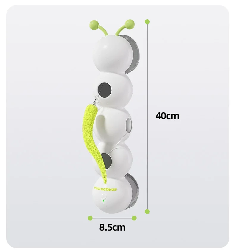 Intelligent Interactive Cat Toy Mobile Activation Wake-Up Earthworm Pole Toy with Tail Automatic Popping Hole Interactive - PeticaDeals