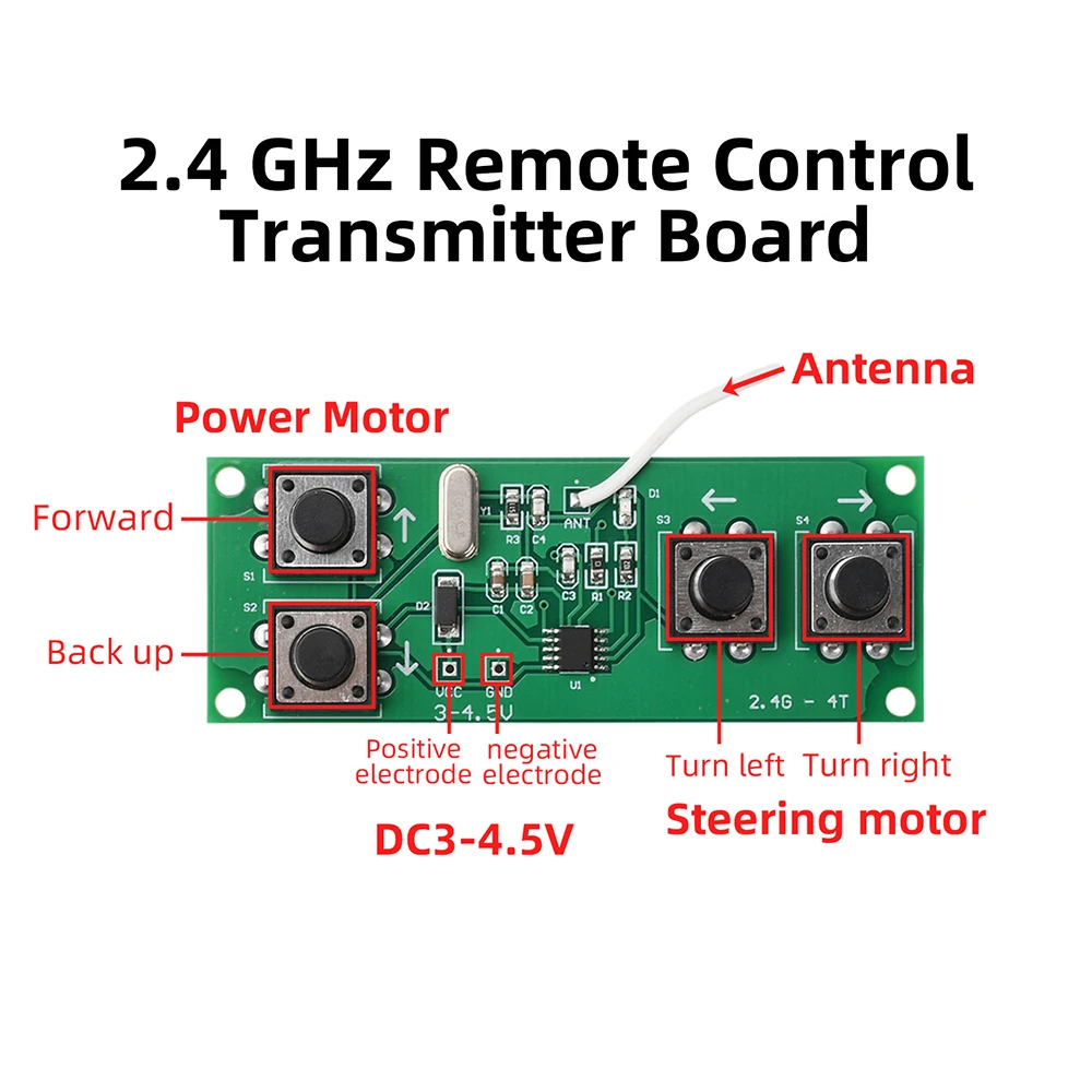 Module relais RC 10A 20A 3A haut/bas gauche/droite pour voiture RC