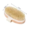 Wet Dry Skin Body Brush Natural Pig Bristles Dry Skin Exfoliating Body Massage Cleaning SPA Tool For Cellulite Lymphatic Drainag 2