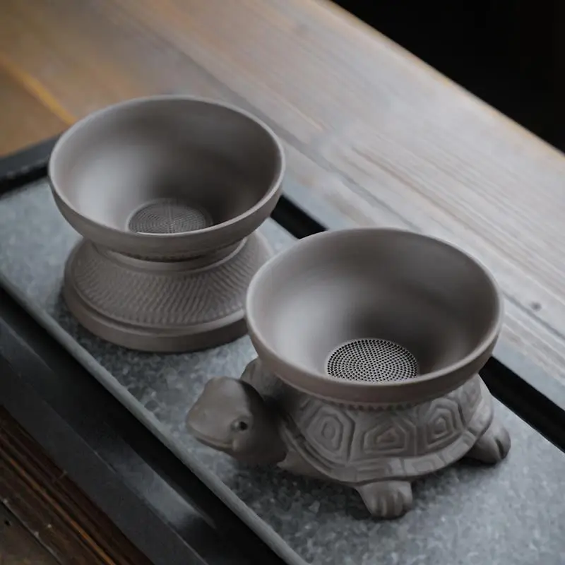 Purple clay tea filter net separator Yixing hundred hole separation accessories tea infuser tea strainer tea filter