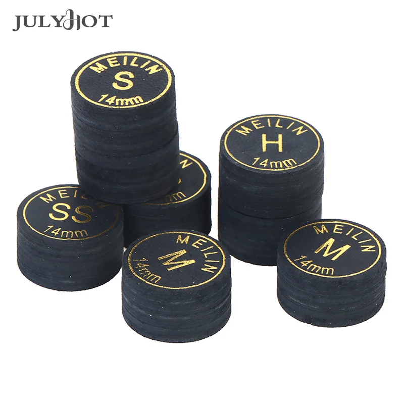 

2pcs/Lot 14mm Japanese Cue Tip Quality Pool Billiard Pigskin Cue Tip 9 Layers Snooker Cue Tip
