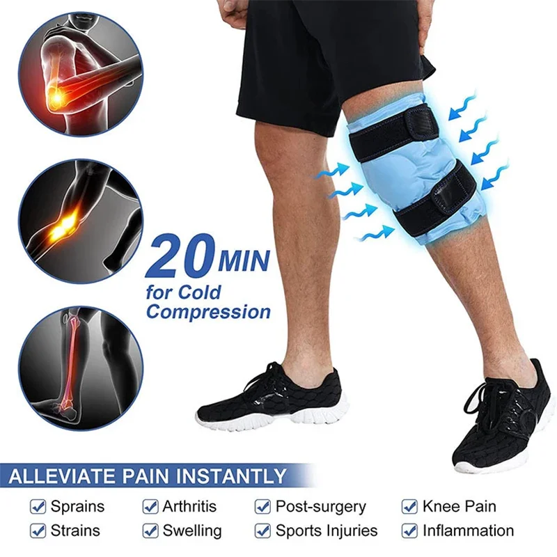 Kneepad Ice Bag Sport Ware Calf Ice Pack Calf Cold and Hot Compress Gel Cooling Knee Pad Therapy Bag