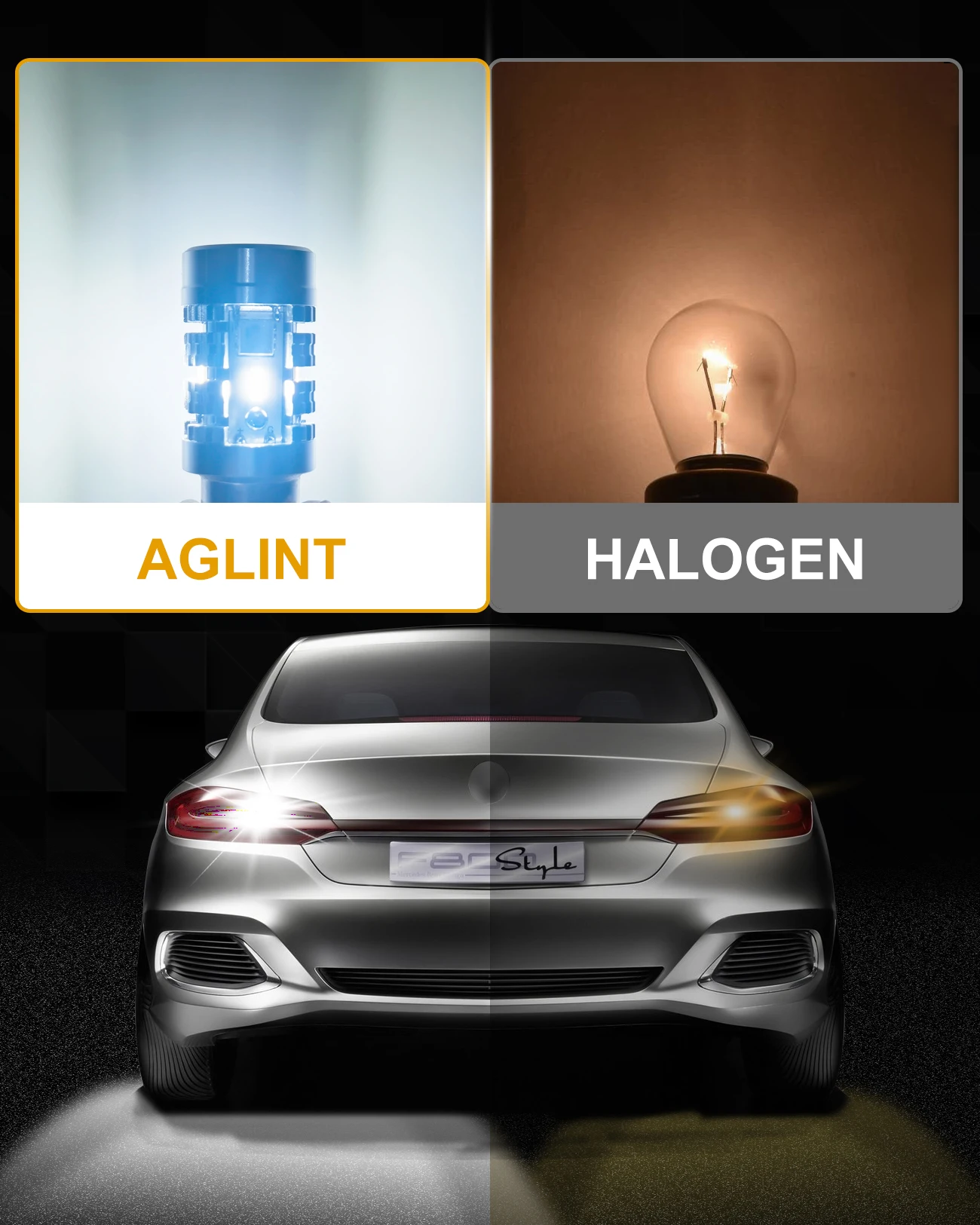AGLINT LED  CANBUS   Ƽ  ÷ ,  õ, , ְ , 12V ȭƮ, P21W 1156 BA15S, 2 