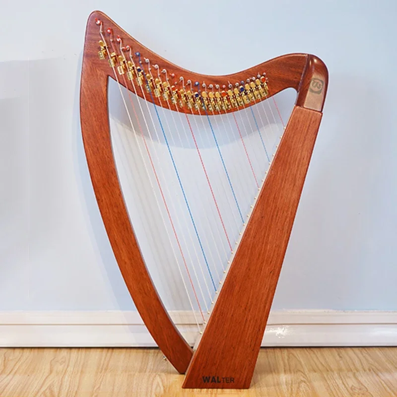 Wooden 19 Strings Harp Semitone System Harps Portable Small Children Adults Beginner Harp Professional Stringed Instruments