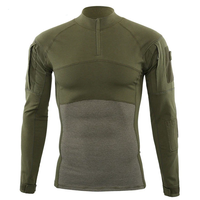Hunting Tactical Hiking Shirt Assault Clothing Tatico Tops Elastic Long Sleeve T-shirt Camouflage Hunting Fishing Shirts