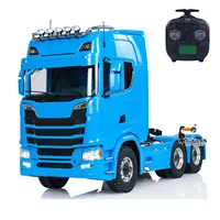 1/14 770s 6x6 Metal Chassis RC Tractor Truck Radio Control Painted Finished Car 2-speed Transmission Light Sound Toys for Boys 1