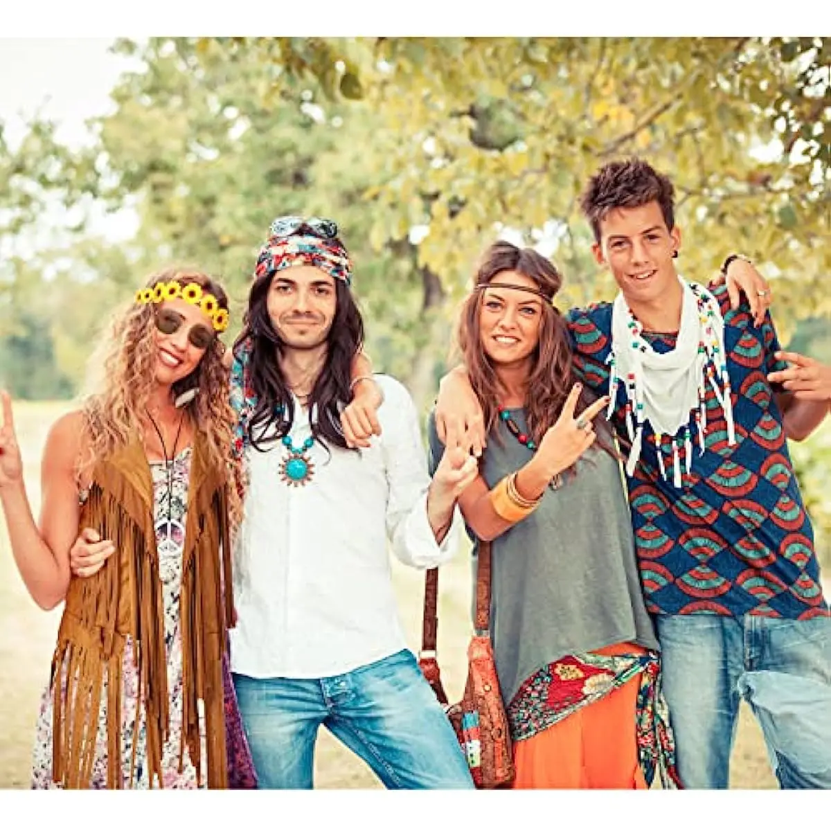 Gilet Abiti Hippie Donna Gilet Hippie FOMIZON Hippie Costume Da