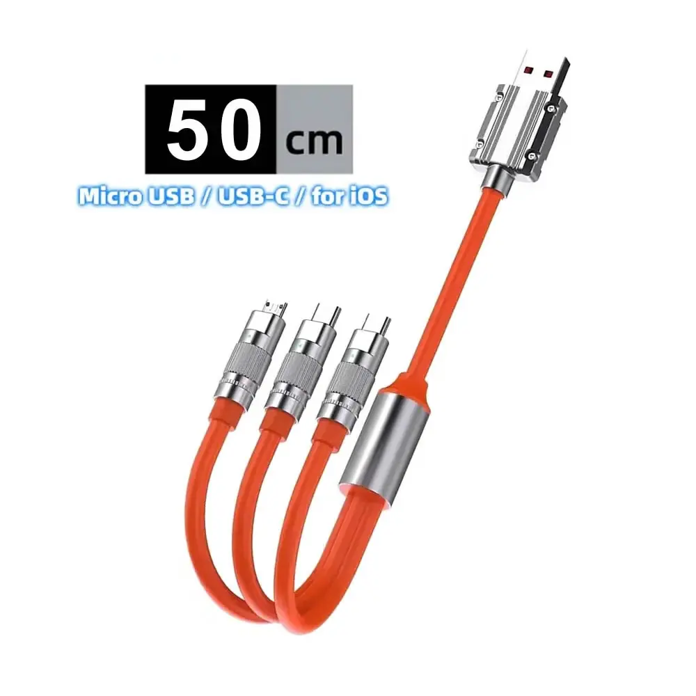 Versatile 3-in-1 Multi-Port Charging Cable
