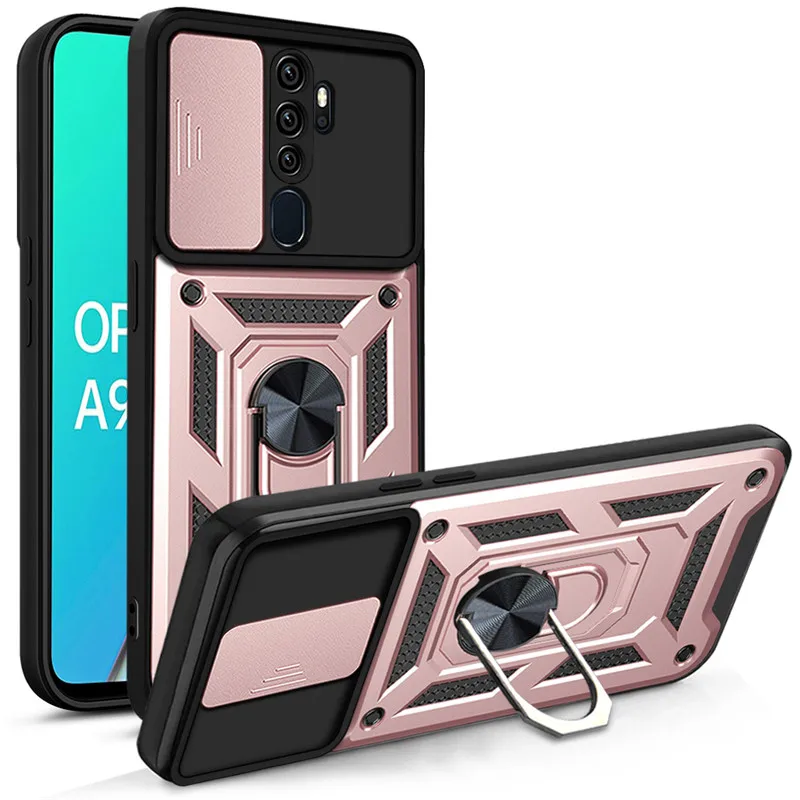 LuluMain Compatibile con Xiaomi Mi 9 SE Cover, Custodia Armor Anello Cavalletto (Funziona con Il Supporto Magnetico per Auto) Case Paraurti per Xiaomi Mi9 SE (Rosso