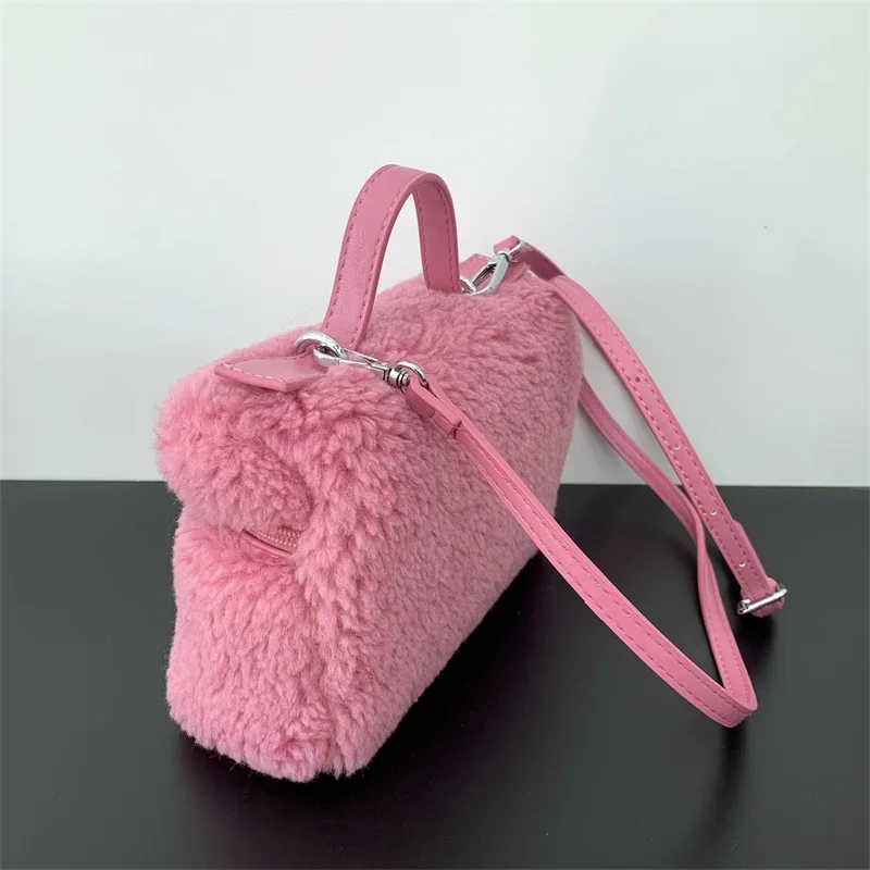 Bolso de diseñador de marca de lujo para mujer, moderno bolso de hombro de piel sintética para invierno, bolso cruzado de festival de moda Y2k para chicas