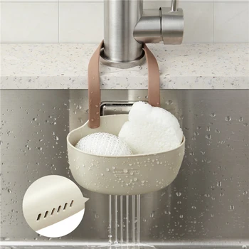 Supporto per lavello da cucina cestello di scarico sospeso cestello di scarico regolabile supporto per spugna di sapone supporto per rubinetto accessori da cucina nuovo 1