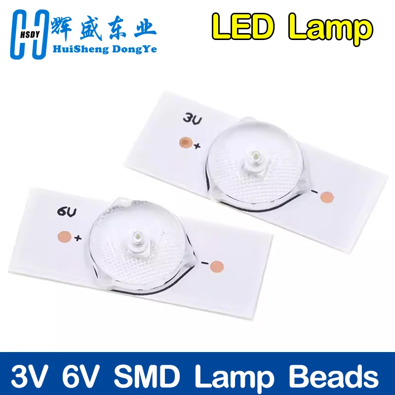 Perline Per Lampada Smd 3V Da 10 Pezzi Con Lente Ottica Fliter Per Riparazione Tv Led Da 32-65 Pollici