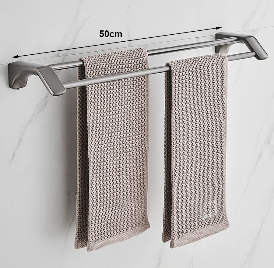 Double Towel Bar 20 Inch 50cm SUS304 Stainless Steel Towel Rack for Bathroom Bar Holder Wall Mount,towel rack,towel holder