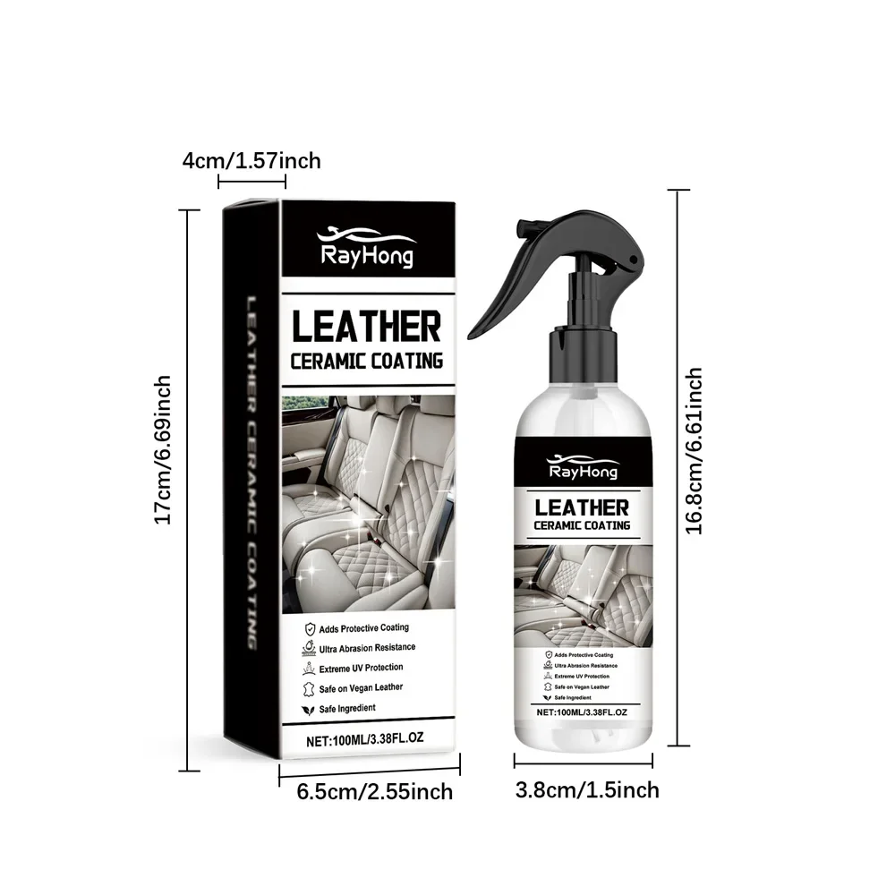 100ml Car Leather Cleaning PU Seat Maintenance Care Ceramic Coating Spray Multi-functional Dirt Cleaner for NISSAN Juke Qashqai 2