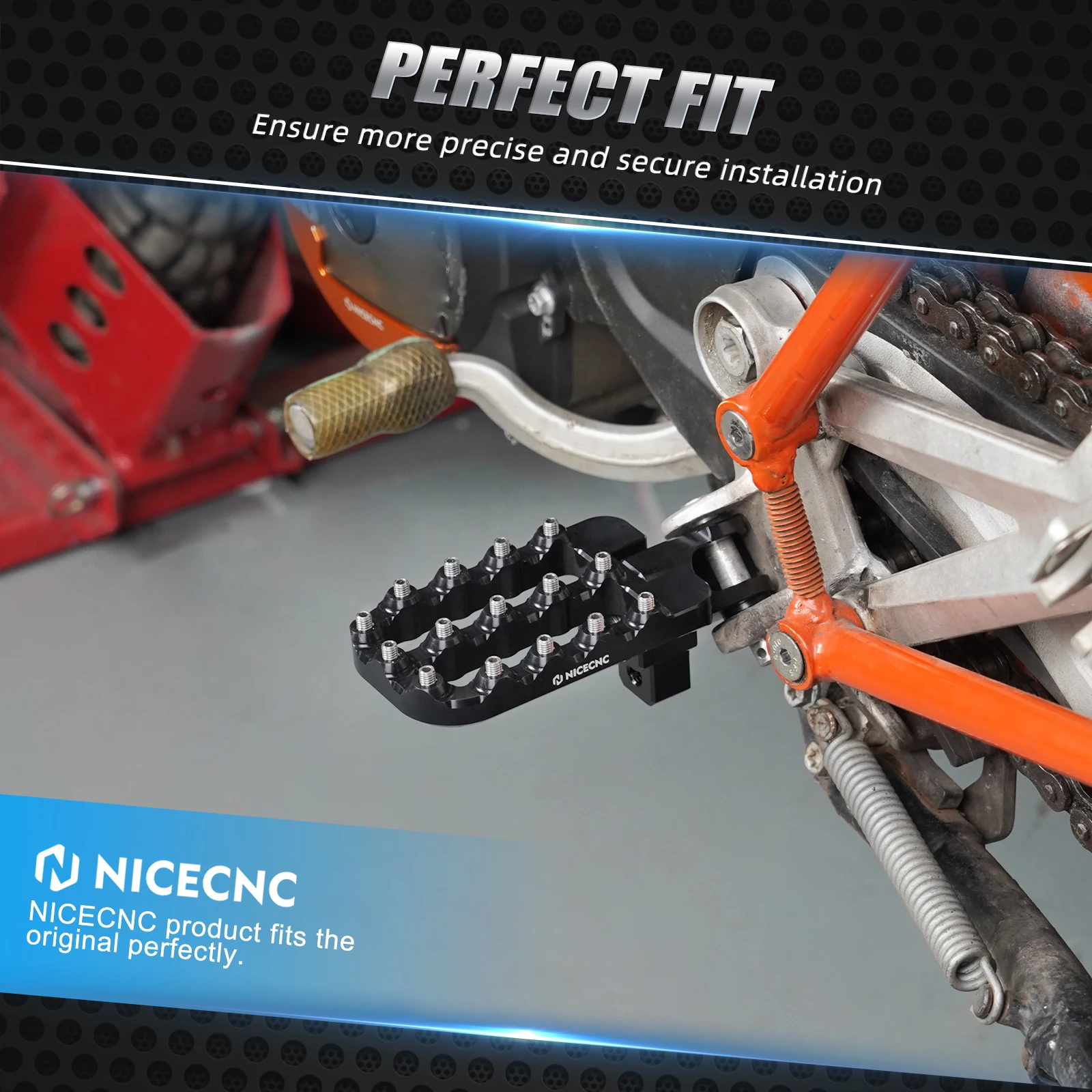 Für Husqvarna 701 Enduro/Supermoto 2016-2025 Verstellbare Fußrasten 20mm tiefer – Für KTM 690 Enduro R 690 SMCR 2008-2025 790 890 Adventure/R 2021-2025 950 990 1050 1090 1190 1290 Adventure R S T – Detail 7
