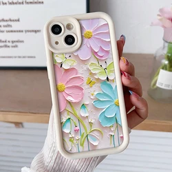 Daisy Flower Wrist Chain Shockproof Case with Lanyard Strap - Redmi Note 12 Pro 5G (NYNY30 - White)