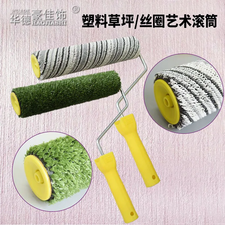 Pattern roller turf roller brush art paint tools lawn brush diatom mud modeling brush silk circle texture roller