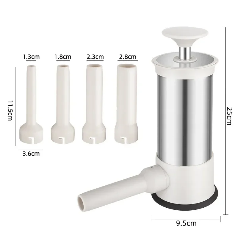 Stainless Steel Sausage Meat Stuffer Horizontal Sausage Maker Homemade Kitchen Ham Sausage Machine Tool Sausage Stuffer Filler