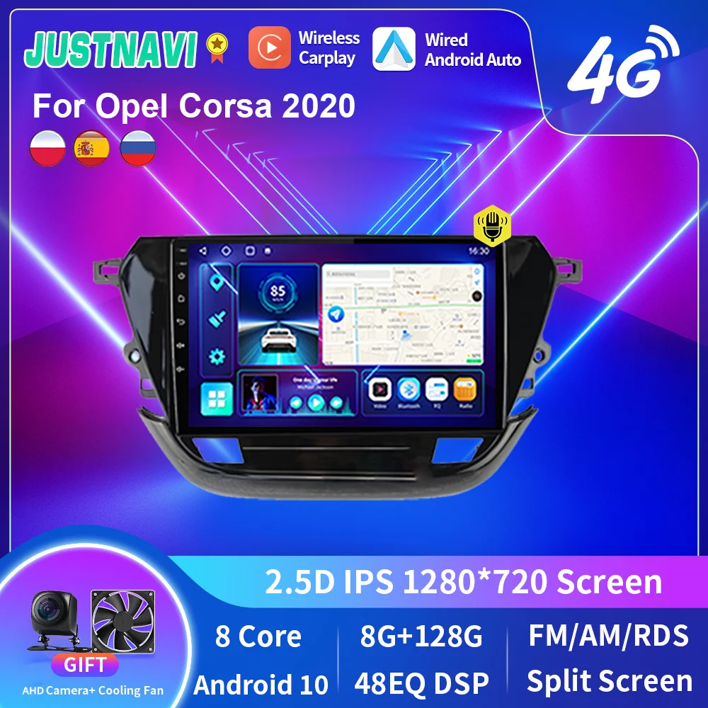 

JUSTNAVI Car Radio DSP Multimedia Player For Opel Corsa 2020 Autoradio Video Monitor IPS Touch Screen GPS Navigation No 2 Din BT