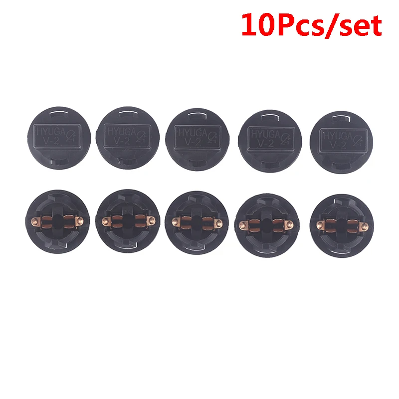 

10 Stuks Zwart Plastic T10 Auto Licht Socket Twist Lock Wedge Instrument Panel Dash Gloeilamp Base Holder 10.7Mm