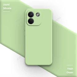 Premium Liquid Silicone Soft Back Phone Case - Simple and Elegant Design for Redmi Note 17 Pro 5G (Fresh Green)