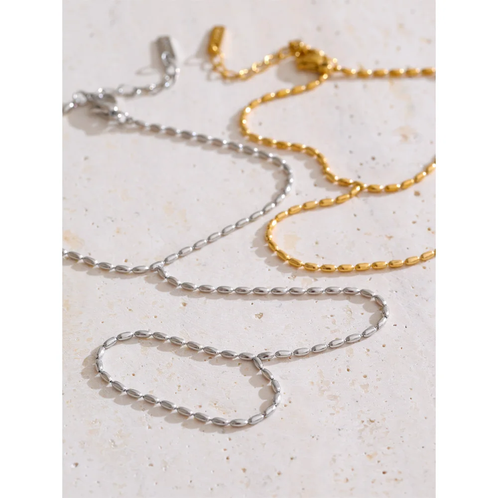 Yhpup Stainless Steel Layered Pearl Bracelet