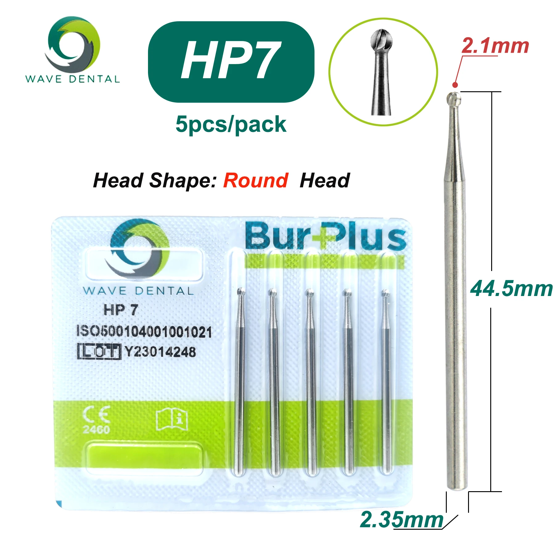 Welle Zahn bohrer runde Wolfram karbid bohrer Zahn bohrer für gerade Nase Kegel Handstück HP 0,5 bis 2,7mm 5 teile/paket – Detail 12